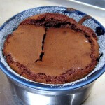 Chocohotopots, Poofed!: a simple baked chocolate pudding with whipped eggs to create some lift