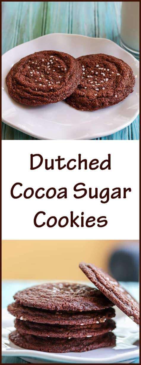 Chocolate Sugar Cookies made with Dutched Cocoa