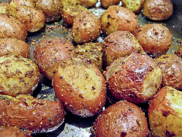 Whole Baby Potatoes with Indian Spices