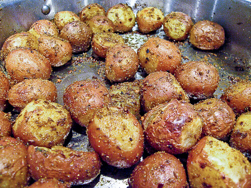 Whole Baby Potatoes with Indian Spices