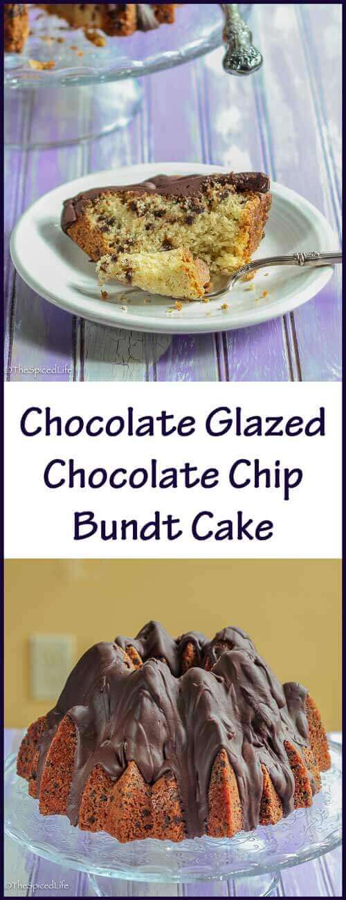 Chocolate Glazed Chocolate Chip Bundt Cake
