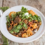 Indian Bean and Chickpea Stew with Mushrooms and Cauliflower: this is gateway Indian food! I haven't met anyone who does not love this super healthy vegetarian dinner! I sold my mom on curry with this!