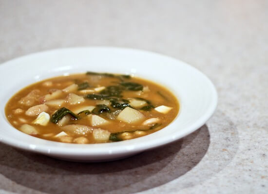 Potaje de Vigilia (Spanish Fasting Soup with Beans, Thickened with Bread)