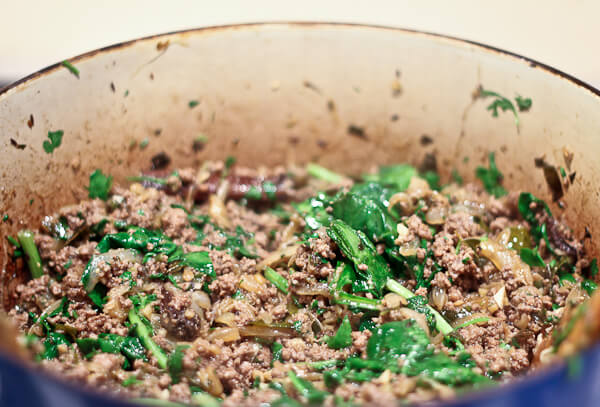 Indian Ground Beef Kheema with Spinach and Coconut Milk