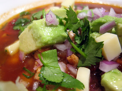 Posole With Eye Of The Goat Beans & Shredded Chicken