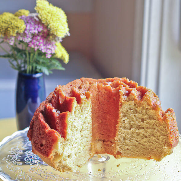 Tuaca Spiked Bundt Cake with Salted Butterscotch Glaze