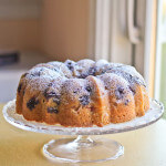 Peach and Blueberry Bundt Cake with Sparkling Wine