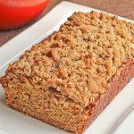 Quick Bread with Shredded Carrots and Spices, topped with Oat Streusel