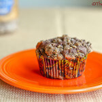Dark Chocolate Muffins Topped with Pecan-Cookie Streusel