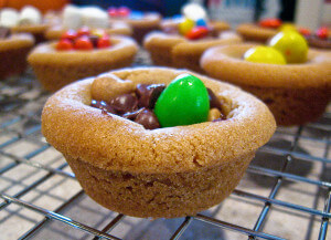 Peanut Butter Cookie Cups Stuffed with Candy