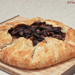 Galette with winter squash, goat cheese, caramelized onions and baby bella mushrooms