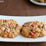 Valentine's M&M Cookies with Rolled Oats