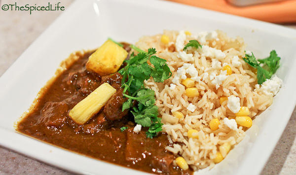 Slow Cooker Beef and Pineapple in Colima Style Mole