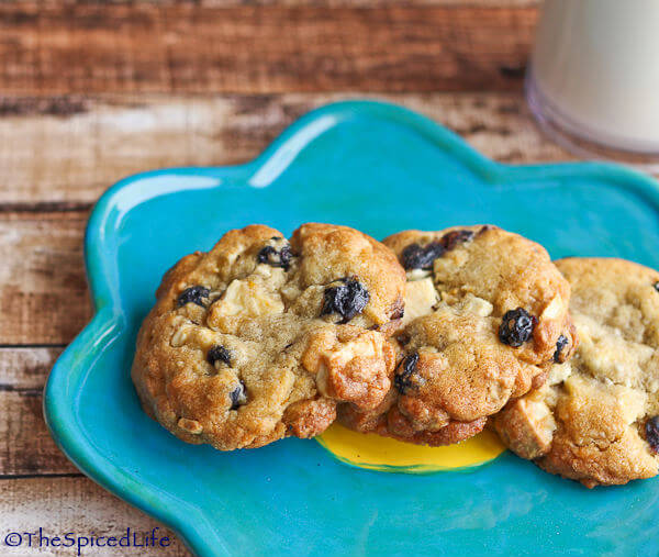 Blueberry Lemon Cookies with White Chocolate Chunks