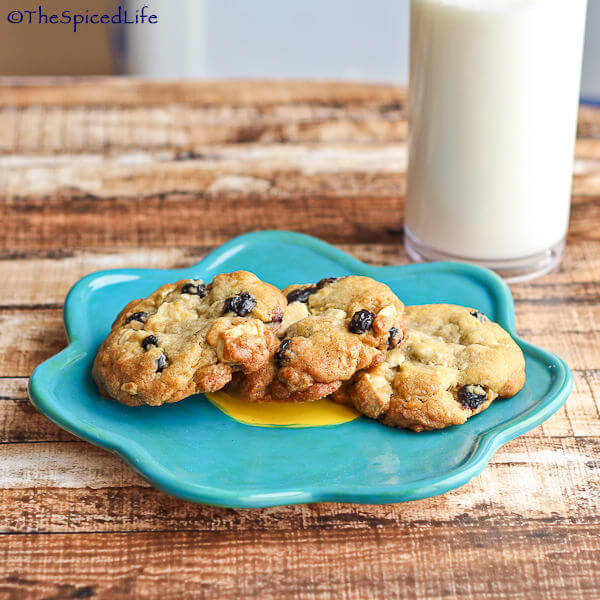 Blueberry Lemon Cookies with White Chocolate Chunks