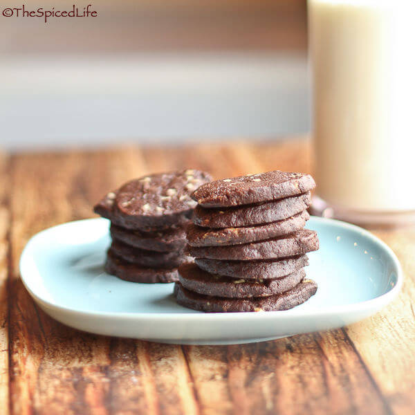 Dark Chocolate Slice and Bake Cookies with Andes Mint Baking Chocolate Mint Chips