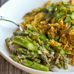 Fabulously easy and delicious Indian #GlutenFree stir fried Asparagus with Ginger
