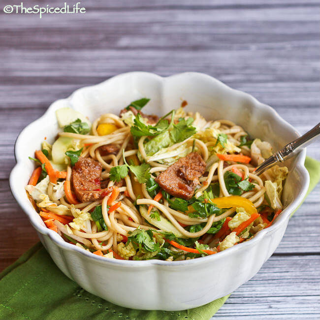 Asian Pork Noodle Salad--using the slow cooker!