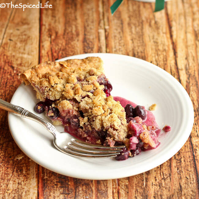 Blueberry lemon Crumble Pie: You will not believe how EASY this pie crust is!!!!