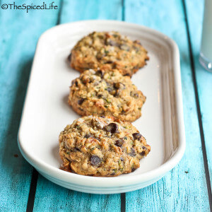 Chocolate Chip Cookies with Almonds and Zucchini