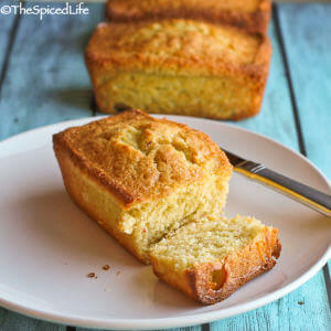 Saffron and Cardamom Olive Oil Pound Cake: moist, long lasting, and perfect with a cup of tea or coffee!