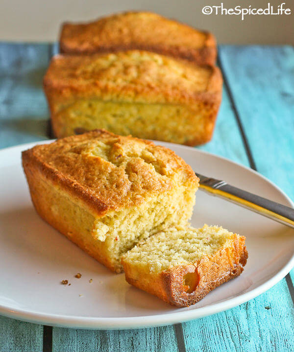 Saffron and Cardamom Olive Oil Pound Cake: moist, long lasting, and perfect with a cup of tea or coffee!