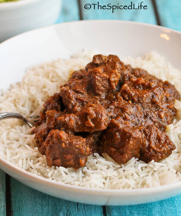 Restaurant Style Beef Vindaloo--Indian curry like what you would order in an Indian restaurant in America