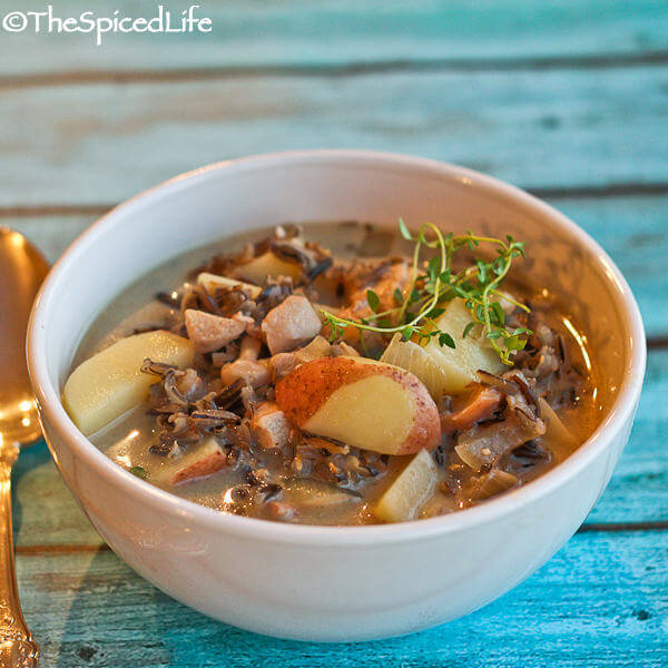 Chicken & Wild Rice Soup with Mushrooms