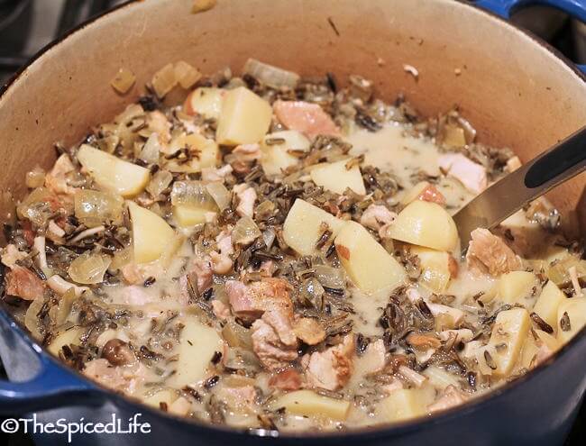 Chicken & Wild Rice Soup with Potatoes and Mushrooms