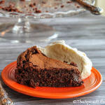 Flourless Chocolate Cake with Whipped Cream: so easy my 9 year old made it!!!!