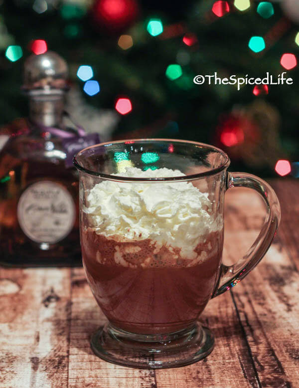 A Mexican inspired hot chocolate laced with tequila and a pinch of chipotle powder kicks the holiday season up a notch!