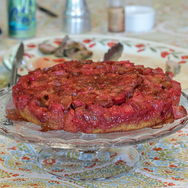 Upside Down Rhubarb Cake --an AMAZING spring dessert!