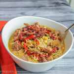 Leftover Pot Roast Ramen Bowl: Take any leftover pot roast--in this case a fabulous Malaysian Pork Shoulder in Caramelized Soy Sauce--and turn it into a fantastic ramen bowl the next night!