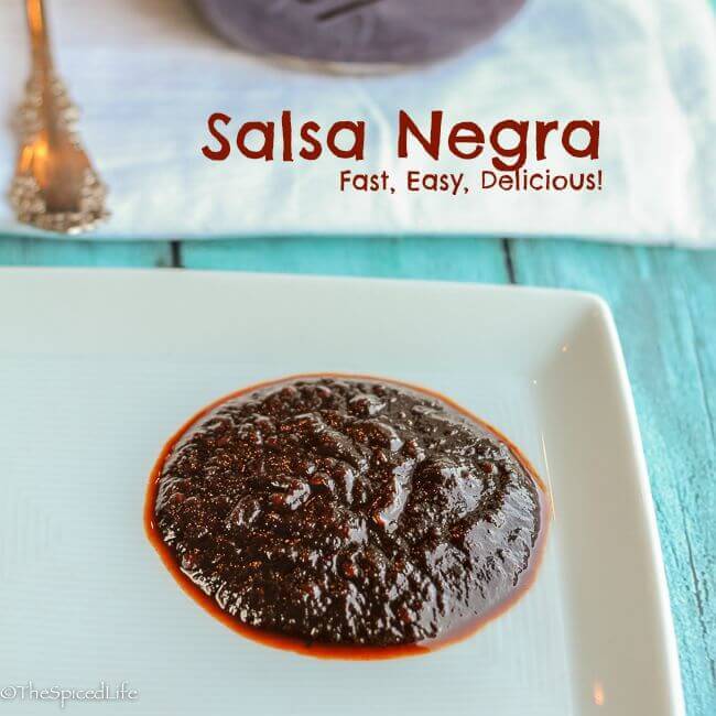 Salsa Negra: an easy, fast sweet and sour chipotle sauce that is absolutely tasty, lasts in the fridge, and can be used in all sorts of delicious ways!