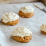 Pumpkin Drop Cookies with Pistachios and White Chocolate Chunks-3 Ways! A healthier breakfast cookie, an easy cream glazed make ahead treat, or for real indulgence, top with a whipped cream buttercream!