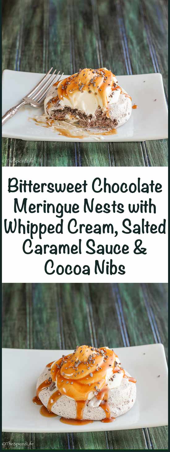 Chocolate Meringue Nests with Salted Caramel Sauce and Cacoa Nibs - The ...