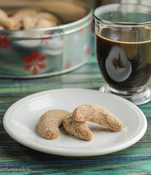 Italian Chifferi cookies with Espresso and Cinnamon-Sugar 