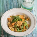 Lime Coconut Chicken Curry with Mangoes--and cauliflower for added healthiness!