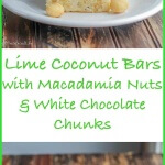 Lime Coconut Bars with Macadamia Nuts and White Chocolate Chunks