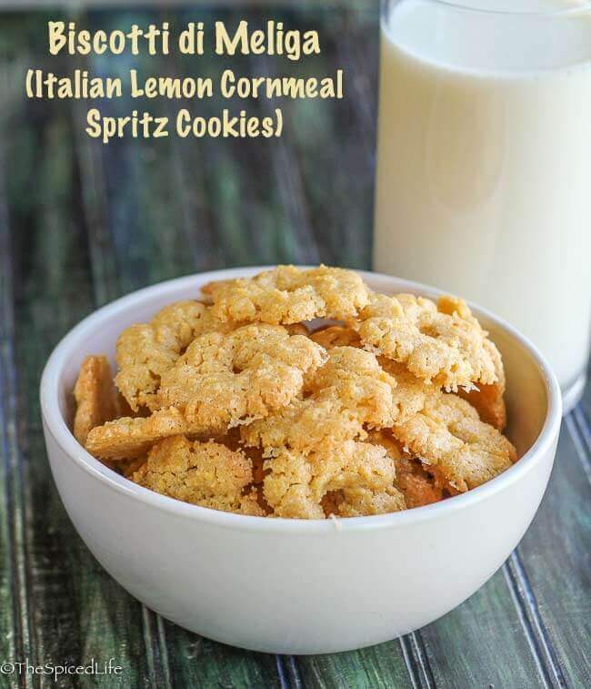 Biscotti di Meliga (Italian Lemon Cornmeal Spritz Cookies)