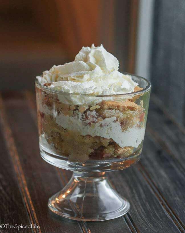 Rhubarb Dream Bars--delicious but difficult to slice, so better served as a trifle!