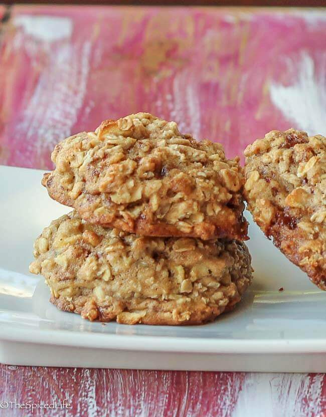 Spiked Apple Oatmeal Cookies