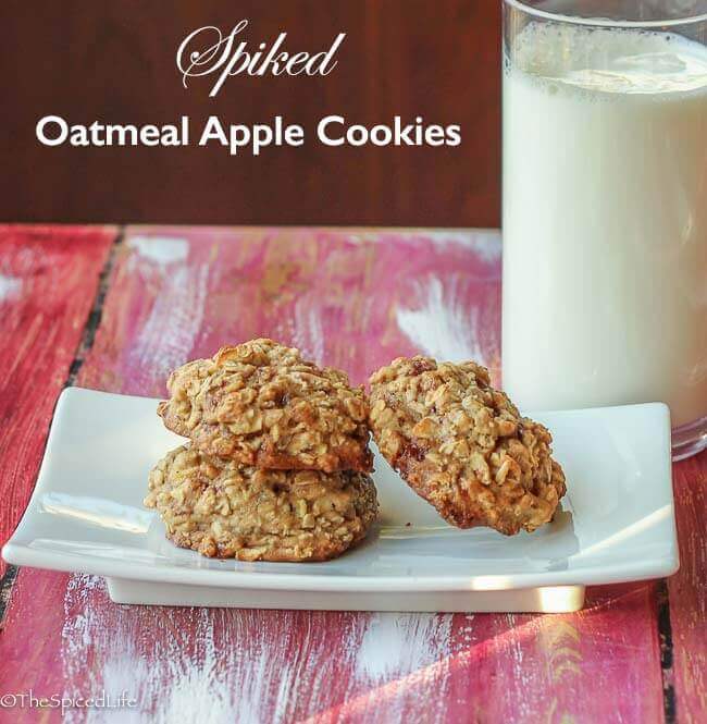 Spiked Apple Oatmeal Cookies