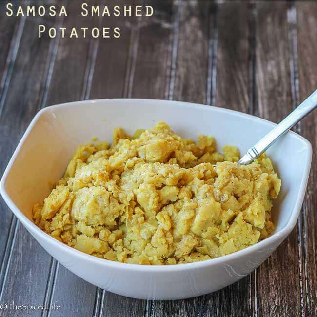 Samosa Smashed Potatoes