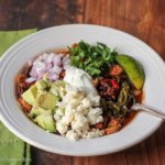 Vegetarian Pozole (Posole) with Scarlet Runner Beans