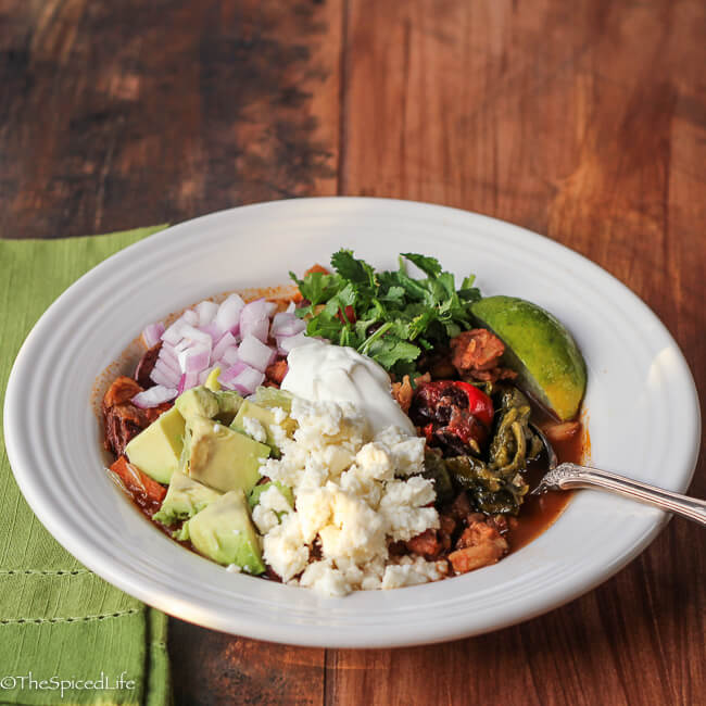 Vegetarian Pozole (or Posole) with Scarlet Runner Beans