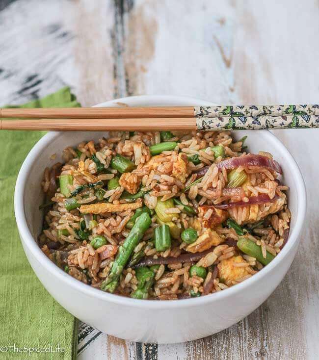 Asparagus Fried Rice--easy and vegetarian!