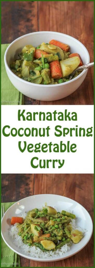 Karnataka Coconut Spring Vegetable Curry: regional Indian curry that can be customized to season!