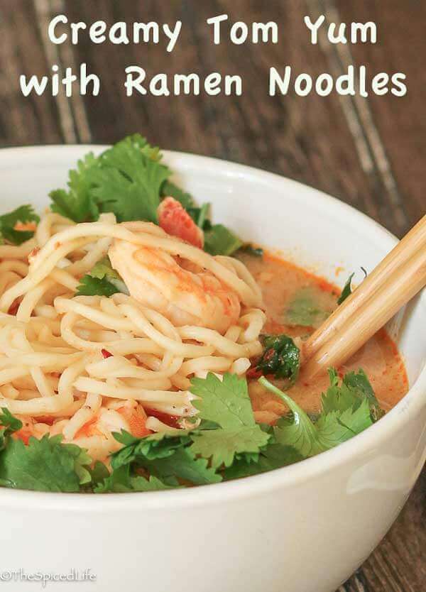 Creamy Tom Yum with Ramen Noodles