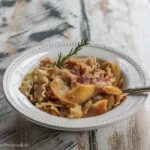 Italian Pasta with Apples, Rosemary and Guanciale